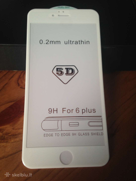 Naujas iPhone 6 Plus ekrano apsaugos stiklas 5D