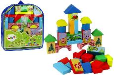 Medinės kaladėlės LEAN Toys Animals Castle 10335