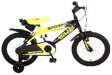 Vaikiškas dviratis, miesto Volare Sportivo, juodas/geltonas, 16"