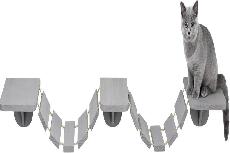 Ant sienos montuojamos kačių kopėčios Trixie, 150 cm x 30 cm x 10 cm