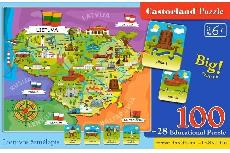 Dėlionė Castorland Map Of Lithuania PL07-E-159, 33 cm x 35 cm