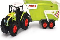 Žaislinis traktorius Dickie Toys Claas Farm Tractor & Trailer 203739004, juoda/žalia