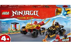 Konstruktorius LEGO® NINJAGO® Kai ir Ras automobilio ir motociklo mūšis 71789, 103 vnt.
