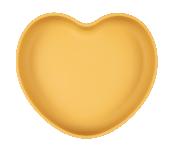 Lėkštutė Canpol Silicone Plate Heart, 300 ml, 6+ mėn., silikonas, geltona