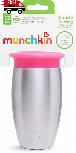 Vaikiškas puodelis Munchkin Miracle 360 01245101, 296 ml, 1 m., plastikas/nerūdijantysis plienas, rožinė