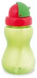 Vaikiška gertuvė Canpol Babies Sport Cup Flip Top Straw, 270 ml, 1 m., plastikas, žalia