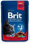 Šlapias kačių maistas Brit Premium Beef Stew & Peas, daržovės, 0.1 kg