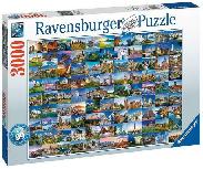 Dėlionė Ravensburger 99 Beautiful Places Of Europe 17080, 80 cm x 121 cm