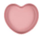 Lėkštutė Canpol Suction Plate Heart, 6+ mėn., silikonas, rožinė