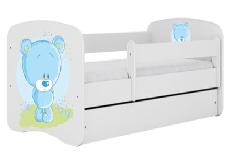 Vaikiška lova viengulė Kocot Kids Babydreams Teddybear, balta, 184 x 90 cm, su patalynės dėže