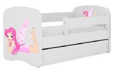 Vaikiška lova viengulė Kocot Kids Babydreams Fairy With Wings, balta, 184 x 90 cm, su patalynės dėže