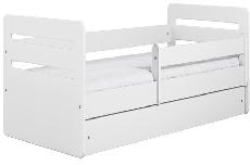 Vaikiška lova viengulė Kocot Kids Tomi, balta, 164 x 90 cm, su patalynės dėže