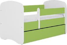 Vaikiška lova viengulė Kocot Kids Babydreams, balta/žalia, 164 x 90 cm, su patalynės dėže