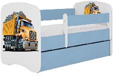 Vaikiška lova viengulė Kocot Kids Babydreams Truck, mėlyna, 140 x 70 cm