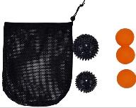 Masažinis kamuolys Tunturi, juodas/oranžinis, 0.95 cm