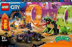 Konstruktorius LEGO® City Kaskadinių triukų arena su dviguba kilpa 60339, 598 vnt.