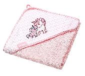 Vaikiškas rankšluostis BabyOno Hooded, rožinė, 100 cm