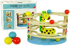 Lavinimo žaislas Lean Toys Animal Roll Ball Tower 10171, 28 cm, įvairių spalvų