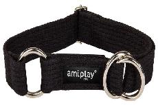 Antkaklis šunims Amiplay Cotton, juoda, 450 - 850 mm x 30 mm, XXL