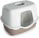 Uždaro tipo kačių tualetas Stefanplast Chic Indoor Filter 590007TAU, baltas/smėlio, uždaras, 56 cm x 39 cm x 39 cm