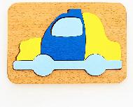 Medinė dėlionė Wood&Joy Police Car 109TRS1104, 3 cm, įvairių spalvų