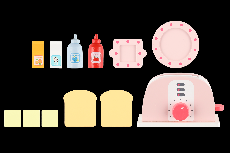 Žaisliniai virtuvės reikmenys, skrudintuvas My Bread Maker 629000, įvairių spalvų