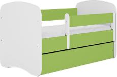 Vaikiška lova viengulė Kocot Kids Babydreams, balta/žalia, 184 x 90 cm, su patalynės dėže
