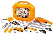 Žaislinis meistro įrankių rinkinys Polesie Tool Set 9896, geltona/pilka