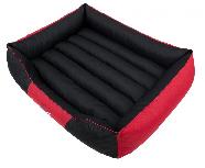 Gyvūno guolis Hobbydog Premium LPRCZC2, juodas/raudonas, XL