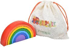 Lavinimo žaislas Wood&Joy Waldorf Rainbow 109TRS1115, 12 cm, įvairių spalvų