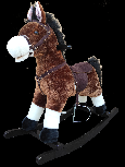 Supamas arkliukas Gerardo's Toys Horse 59185, medinis, pliušas