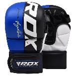 MMA pirštinės RDX Grappling Rex T6 Plus GGR-T6U-S+, mėlyna/balta/juoda, S
