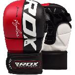 MMA pirštinės RDX Grappling Rex T6 Plus GGR-T6R-S+, balta/juoda/raudona, S