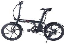 Elektrinis dviratis Beaster BS17B, 20", 250 W, 10.5 Ah, juoda