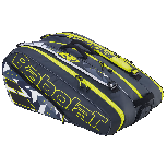 Sportinis krepšys Babolat Pure Aero X12 2023, juoda/geltona/pilka, 73 l
