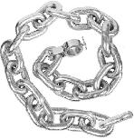 Grandinė HMS Bar Chain GR50, 157 cm, 50 kg, 2 vnt.