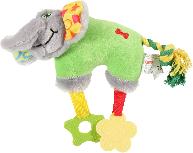 Žaislas šuniui Zolux Puppy Elephant 480080VER, 27.5 cm, žalias/įvairių spalvų