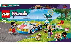 Konstruktorius LEGO® Friends Elektrinis automobilis ir įkrovimo stotelė 42609