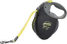 Automatinis pavadėlis Flexi Giant Neon Professional FL-0103, juodas/geltonas, L
