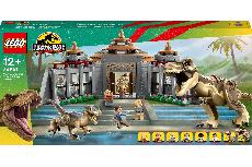 Konstruktorius LEGO® Jurassic World Lankytojų centras Tiranozauro ir velociraptoriaus ataka 76961