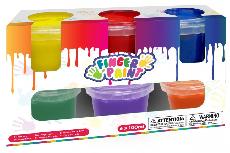 Dažai pirštų Kids Toys Finger Paint, 100 ml, mėlyna/raudona/geltona, 6 vnt.
