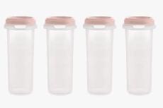 Maisto saugojimo indas Miniland Hermisized Blush, 330 ml, 0 mėn., plastikas, 4 vnt., skaidri/rožinė