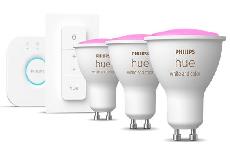 Lemputė Philips Hue LED, PAR16, įvairių spalvų, GU10, 4.3 W, 230 - 350 lm, 3 vnt.