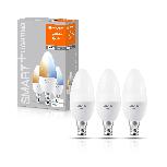 Lemputė Ledvance LED, B38, šaltai balta/neutrali balta/šiltai balta, E14, 5 W, 470 lm, 3 vnt.