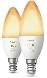 Lemputė Philips Hue LED, B39, balta, E14, 4 W, 320 - 470 lm, 2 vnt.