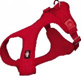 Reguliuojamos petnešos šunims Trixie Comfort Soft, raudona, 300 - 450 mm x 15 mm, XS/S