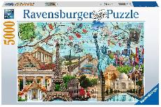 Dėlionė Ravensburger Big Cities Collage 17118, 102 cm x 152 cm