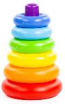 Lavinimo žaislas Wader-Polesie Stackable Ring Pyramid 59260, 20.7 cm, įvairių spalvų, 7 vnt.