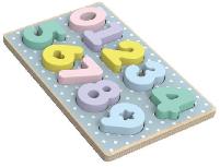 Lavinimo žaislas Iwood Number Puzzle, įvairių spalvų, 10 vnt.