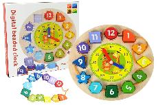 Lavinimo žaislas RoGer Digital Beaded Clock, 2 cm, įvairių spalvų, 14 vnt.